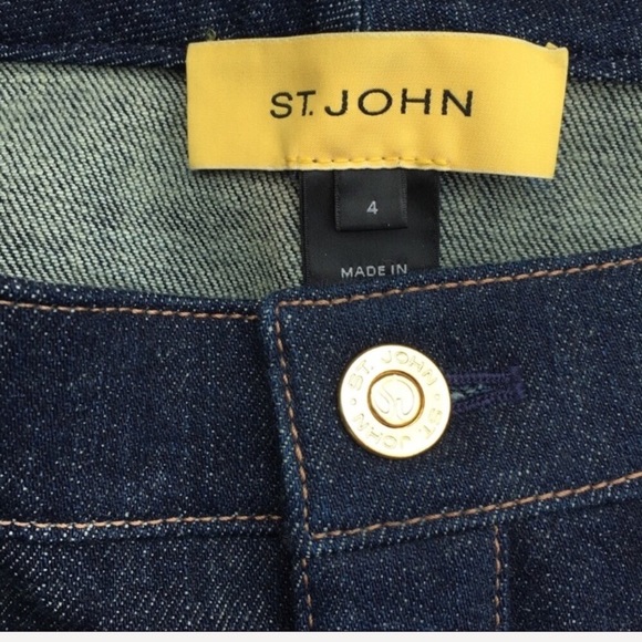 ST JOHN studded pocket dark bootcut jeans - Picture 4 of 8